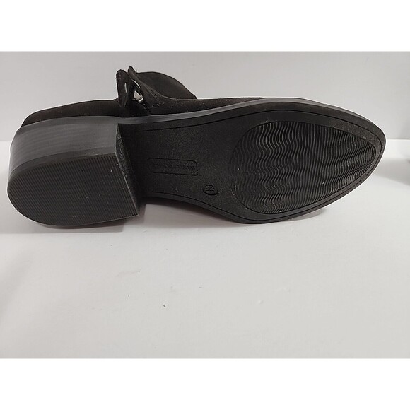 SO Black Faux Suede Ankle Boots SZ 8.5 Kohl's Memory Foam - Picture 7 of 10